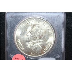 1966 Panama Balboa; 0.900 Ley 26.73 Gram; CCGS Graded MS66