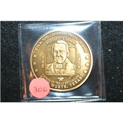 2008 Texas Numismatic Assoc. Inc. 50th Convention Medal; Mirabeau B Lamar "Father of Texas Education