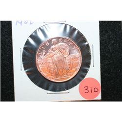 Golden State Mint Copper Round; .999 Fine Copper 1/4 Oz.