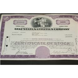 Gulf States Utilities Company Stock Certificate Dated 1965