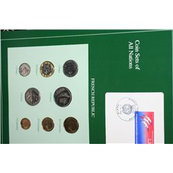French Republic; Coin Sets of All Nations W/Postal Stamp Dated 1989