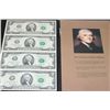 Image 1 : 2003 US Federal Reserve Note $2; Atlanta GA Reserve; Lot of 4; Uncut Bills