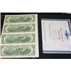 Image 2 : 2003 US Federal Reserve Note $2; Atlanta GA Reserve; Lot of 4; Uncut Bills