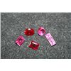 Image 2 : Loose Synthetic Pink & Red Gemstones; Lot of 5