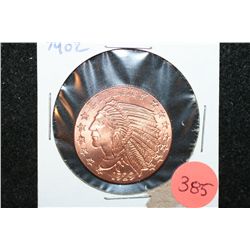 Golden State Mint Copper Round; .999 Fine Copper 1/4 Oz.