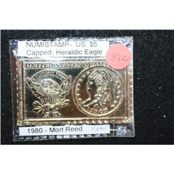 1980 NUMISTAMP Capped, Heraldic Eagle; Mort Reed