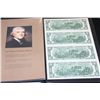 Image 2 : 2003 US Federal Reserve Note $2; Chicago IL Reserve; Lot of 4; Uncut Bills
