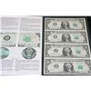 Image 1 : 1985 US Federal Reserve Note $1; San Francisco CA Reserve; Lot of 4; Uncut Bills