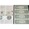 Image 2 : 1988-A US Federal Reserve Note $1; San Francisco CA Reserve; Lot of 4; Uncut Bills