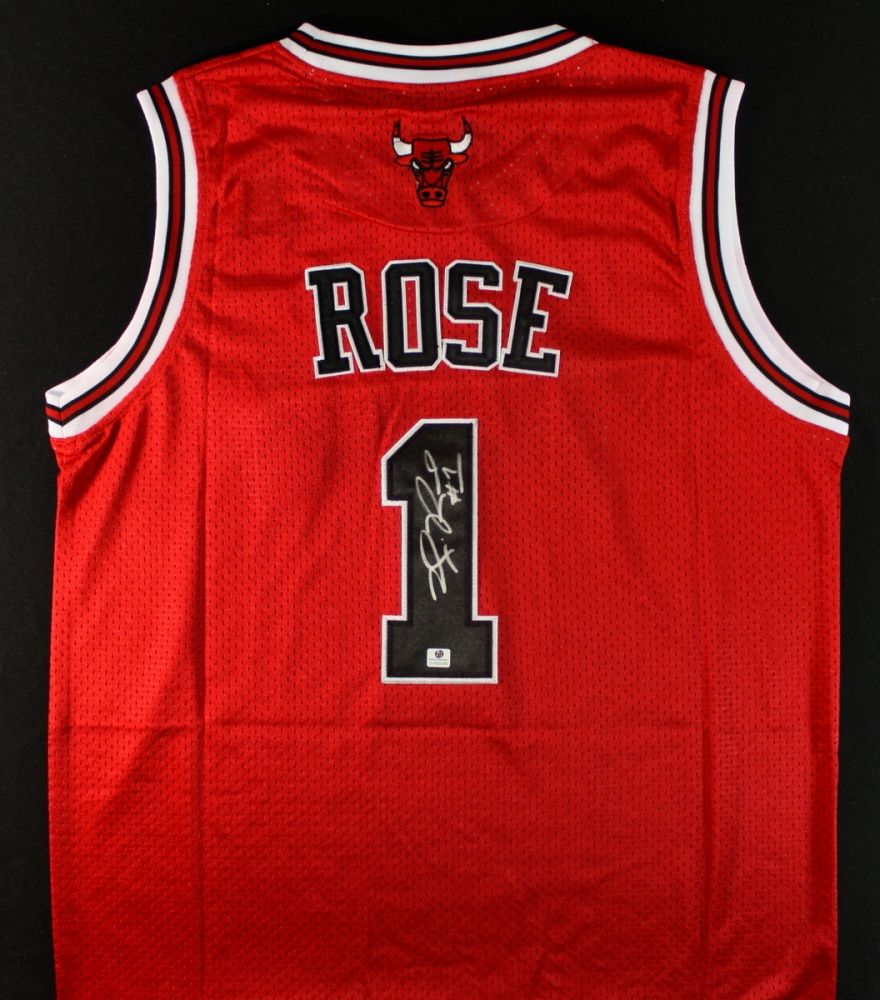 derrick rose signed jersey