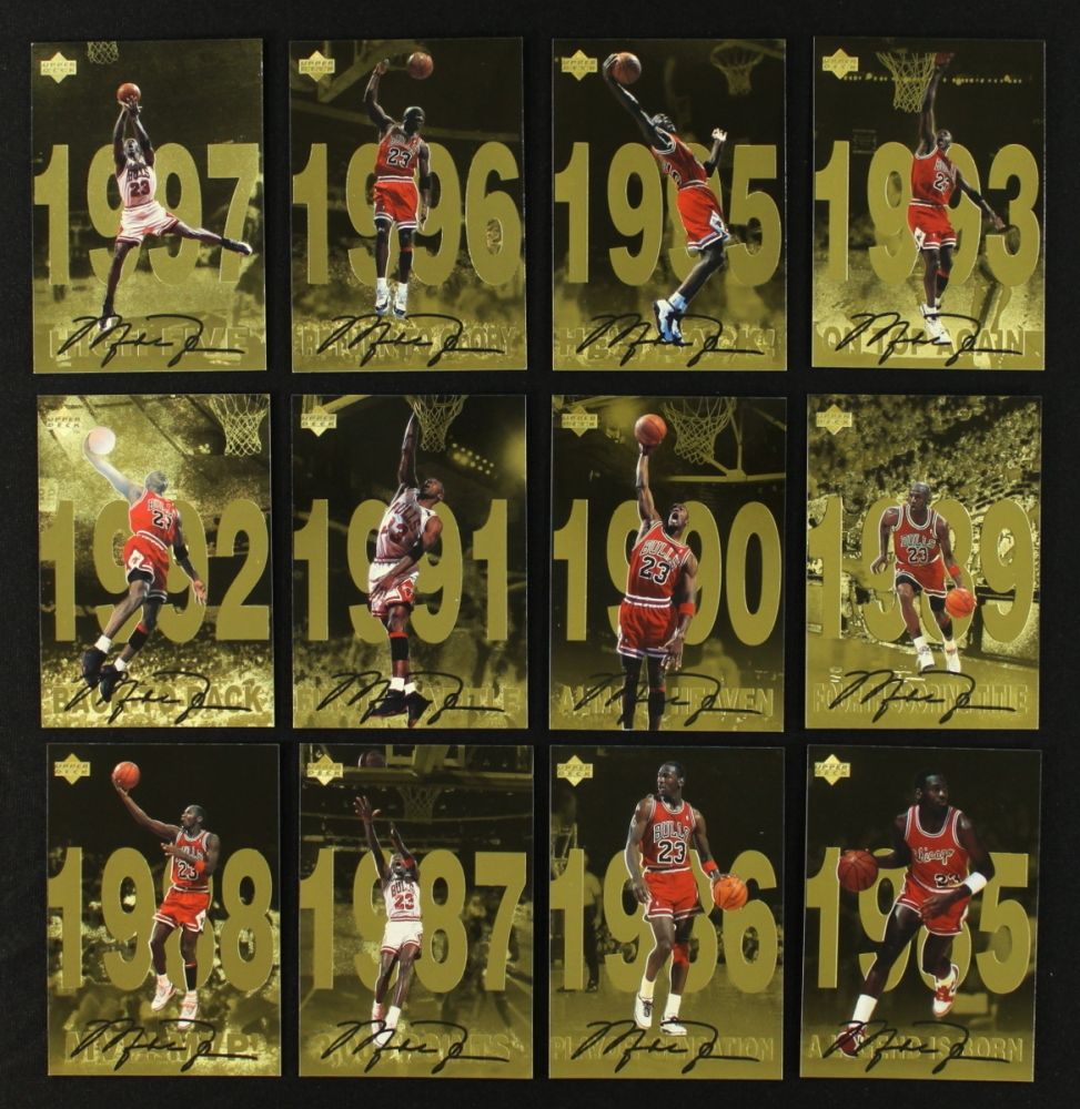 Michael Jordan Gold Upper Deck Jumbo Card Set