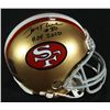 Image 1 : Jerry Rice Signed 49ers Mini-Helmet: Inscribed "HOF 2010" (Rice Hologram)