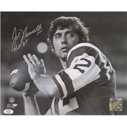 Joe Namath Signed Jets 8x10 Photo: Inscribed  HOF 85  (PAAS)