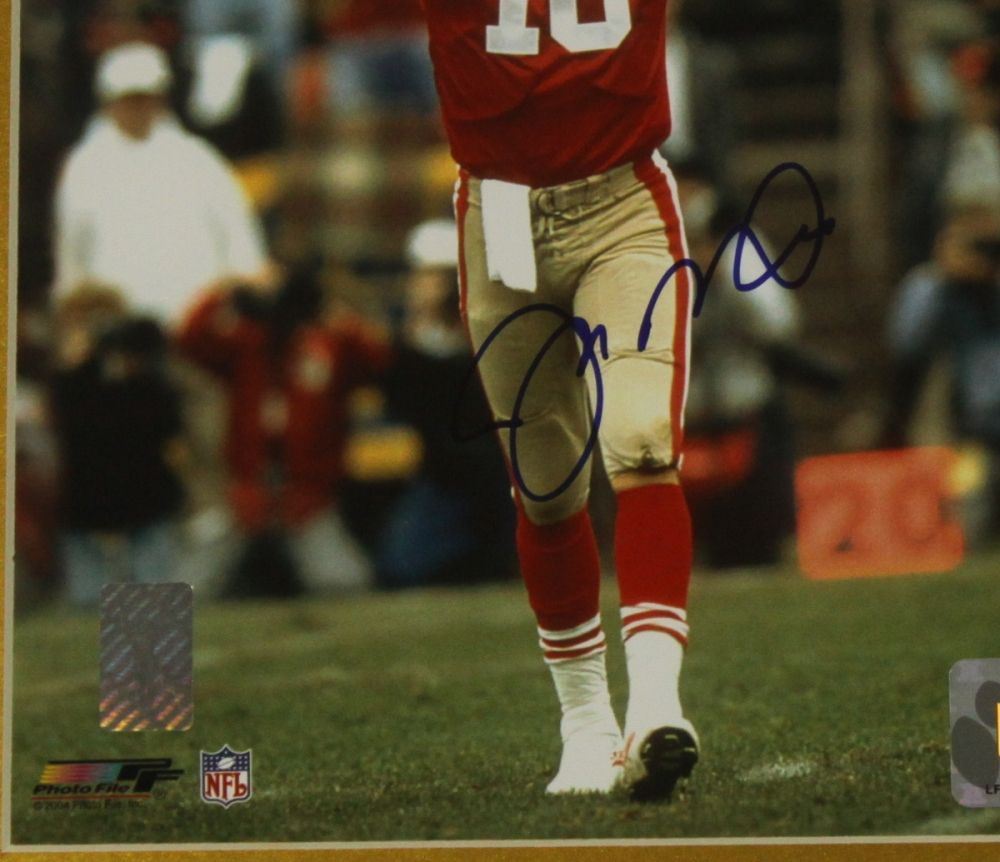 Joe Montana & Dwight Clark 49ers 16x26 Custom Framed Display "The