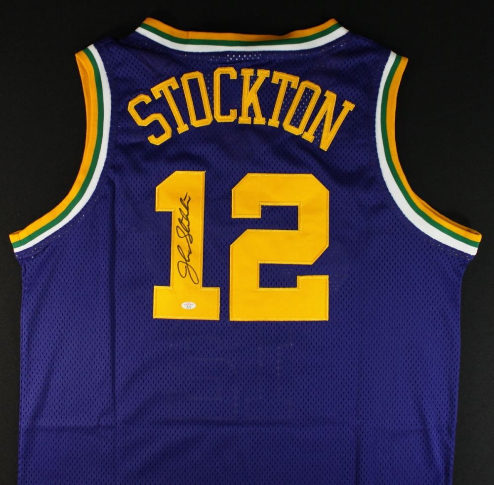 john stockton autographed jersey