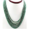 Image 3 : Emerald round 6 rows 240.10 ctw Necklace