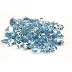 Natural Aqua Marine Oval Cut AAA 4x5mm 75 pcs 20.49 ctw