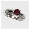 Image 1 : Natural 1.86 ct 5.17g Ruby & Diamond 14k WG Ring