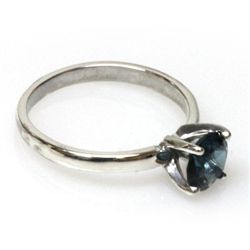 Natural 1.5ctw London Blue Topaz .925 Sterling Ring