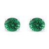 Image 1 : Genuine 5.0 ctw Emerald Stud Earring 14k 1.10g