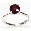 Image 1 : Natural 1ctw Ruby .925 Sterling Silver Ring