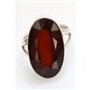 Image 1 : Natural 28.20 ctw Hazonight Garnet Oval Ring .925 Sterl