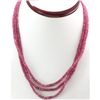 Image 1 : Natural Ruby Round  Beads171.77 cts. Necklace w/brass c