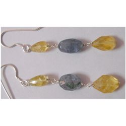 Natural 20.70ct Tanzanite/Semi Precious Earring .925 St