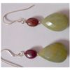 Image 1 : Natural 29.45ct Ruby/Semi Precious Earring .925 Sterlin