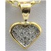 Image 1 : Genuine 0.45 ctw Diamond Invisible Heart Pendant 14k