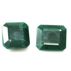 Natural 267.5ctw African Emerald Emerald Cut (2) Stone