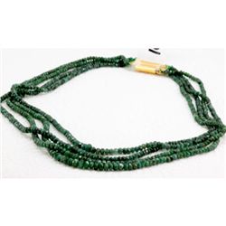 Emerald round 4 rows 201.86 ctw Necklace