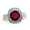 Image 1 : Genuine  Ruby 4.45 ctw Diamond Ring 14k 7.9g