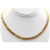 Image 1 : Natural Beer Quarts Single Row Necklace