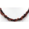 Image 2 : Mix Semi Precious Stone Double Twisted Design Necklace