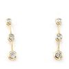 Image 1 : Genuine 0.32 ctw Diamond 3 Raw Dangling Earring 14k