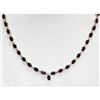 Image 1 : NATURAL 26.00 CTW GARNET NECKLACE .925 STERLING SILVER