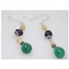 Image 1 : NATURAL  29.30 CTW EMERALD AND SEMI-PRECIOUS  EARRINGS