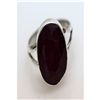 Image 1 : Natural 20.04 ctw Hazonight Garnet Oval Ring .925 Sterl