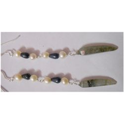 Natural 26.40ct Pearl/Sapphire/Semi Precious Earring .9