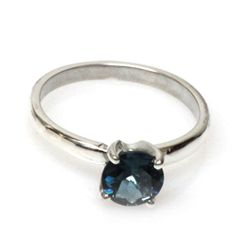 Natural 1.75ctw London Blue Topaz .925 Sterling Ring