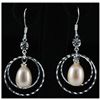Image 1 : Natural 3.49g Pearl Dangling Sterling Silver Earring