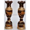 Image 1 : Haldu Wood Flower Vases size 8in.x2.5in. Pair