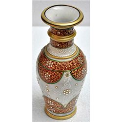 Marble Golden Color Flower Vase size 9in.