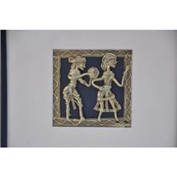 Dokra Art Plate w/ 2in.Outer Acrylic size 6.75in.x6.75i