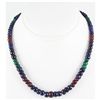Image 1 : 239.63ctw Natural Mutli-Color Rondelles Necklace