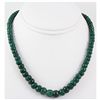 Image 1 : 280.45ctw Natural Emerald Rondelles Necklace