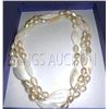 Image 1 : 24 Inch Long Stranded Fresh Water Pearl&Capiz White Phi