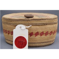 LIDDED MAKAH BASKET