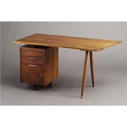GEORGE NAKASHIMA walnut single pedestal desk